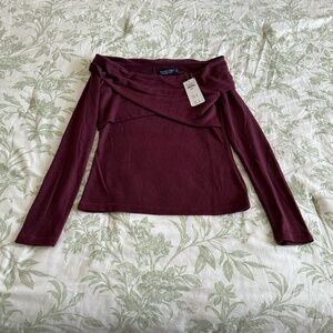Abercrombie Soft and Cozy Off the Shoulder Top